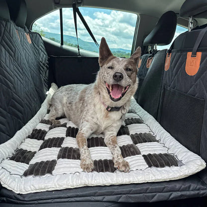 6-In-1 Dog Car Seat Cover for Back Seat, Waterproof Dog Car Hammock with Mesh Window, Non-Slip Pet Backseat Protector for Cars, Trucks and Suvs